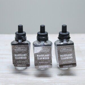 3 Pack Mahogany Teakwood Bath & Body Works Wallflowers Home Fragrance Refills
